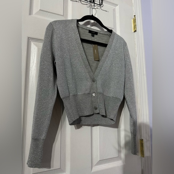 NWT J. Crew Gray Button-Up Women's Cardigan Sweater (XS) - Picture 4 of 16